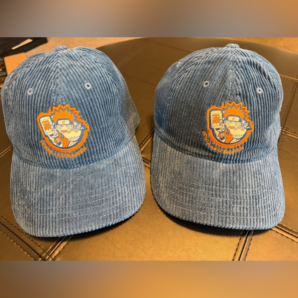 Nuruto Corduroy Baseball Cap with Orange Anime Patch